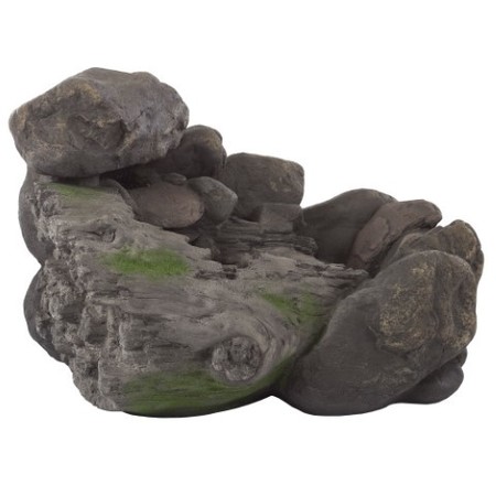 Nature Spring Outdoor Water Fountain with Stone Waterfall, Natural Looking Rock and Sound for Décor on Patio, Lawn 815623QNN